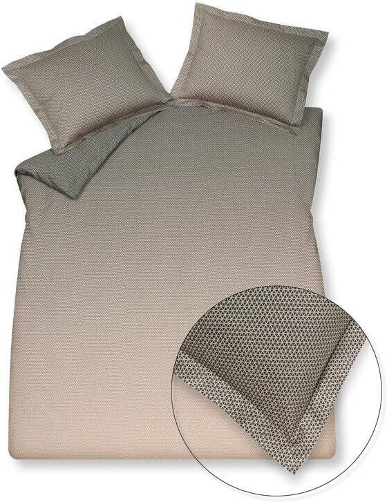 Vandyck Dekbedovertrek Comfy Sage Green | Beige | Groen | Satijnkatoen