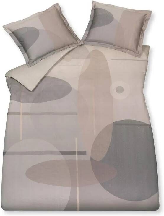 Vandyck Dekbedovertrek Miracle Sand | Zwart | Grijs | Beige | Satijnkatoen