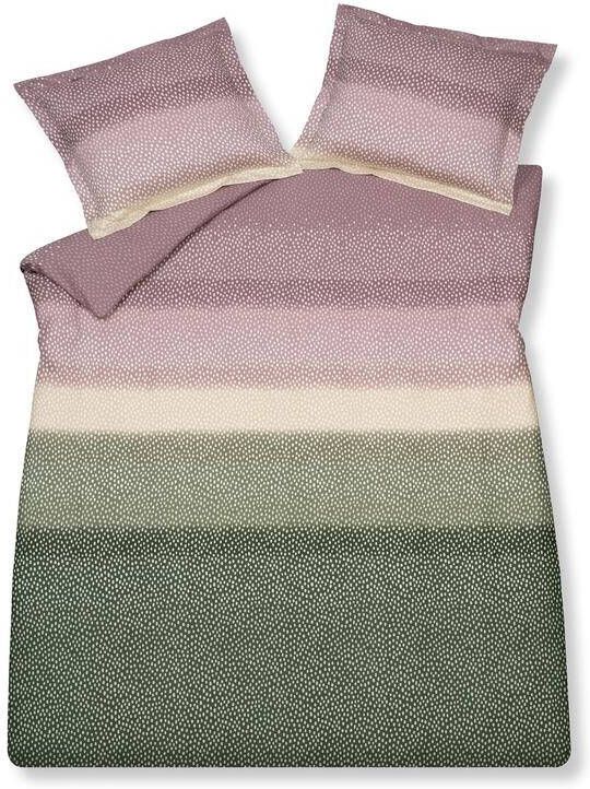 Vandyck Dekbedovertrek Drops Viola | 240 cm x 240 cm | Groen | Paars