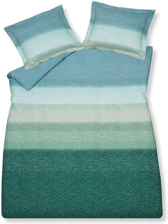 Vandyck Dekbedovertrek Drops Pearl Blue | 240 cm x 240 cm | Groen | Blauw