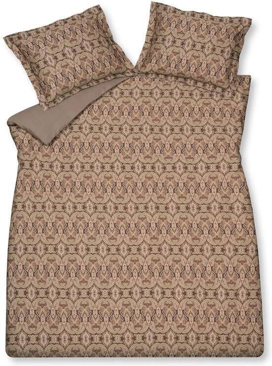 Vandyck Dekbedovertrek Happy Space Multi | Beige | Bruin | Satijnkatoen