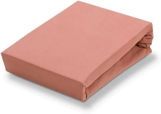 Vandyck Jersey Soft Hoeslaken Brick Dust | 140 x 220 cm | Roze | Rood | Oranje