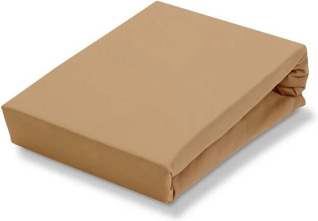 Vandyck Jersey Soft Splittopper Hoeslaken Toffee | 140 x 220 cm | Bruin | Geel | Goud