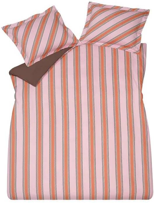 Vandyck Preppy Stripe Dekbedovertrek 140 x 200 220 cm Pink