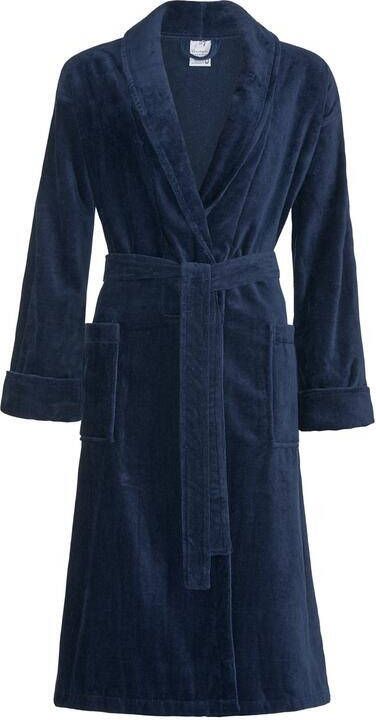 Vandyck Prestige Badjas Navy | XS | Blauw | Katoen