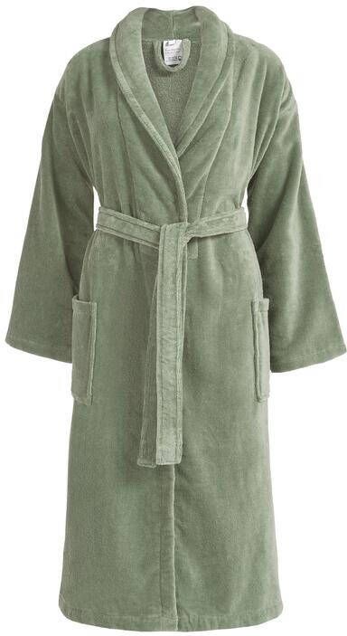 Vandyck Prestige Badjas Smoke Green | S | Groen | Katoen