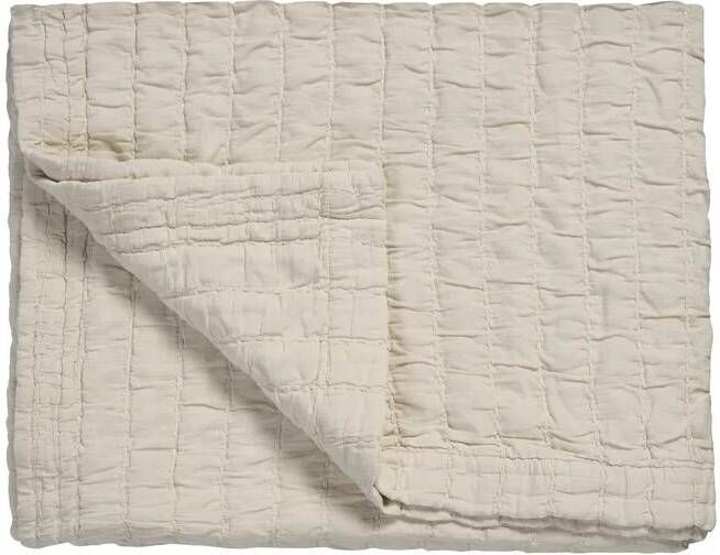 Vandyck Pure 64 Plaid|sprei Cream Tan | Ivoor | Beige | Katoen