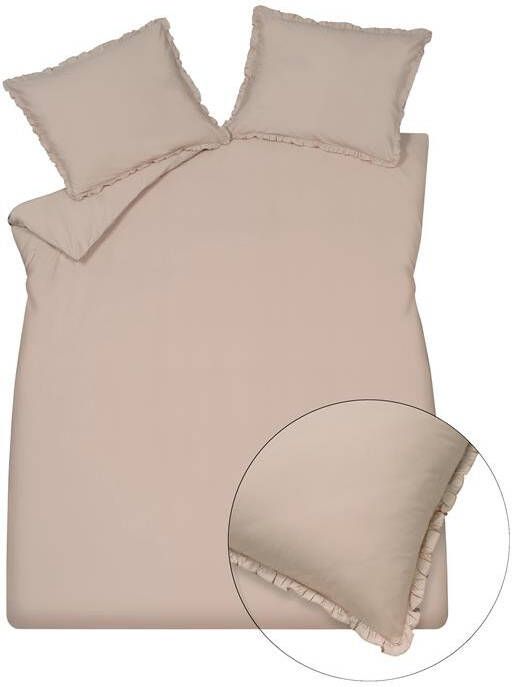 Vandyck Pure Ruffle Dekbedovertrek 240 x 200 220 cm Blush