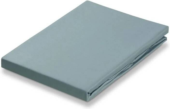 Vandyck Satin Hoeslaken Pearl Blue | 210 x 210 cm | Blauw | Satijnkatoen