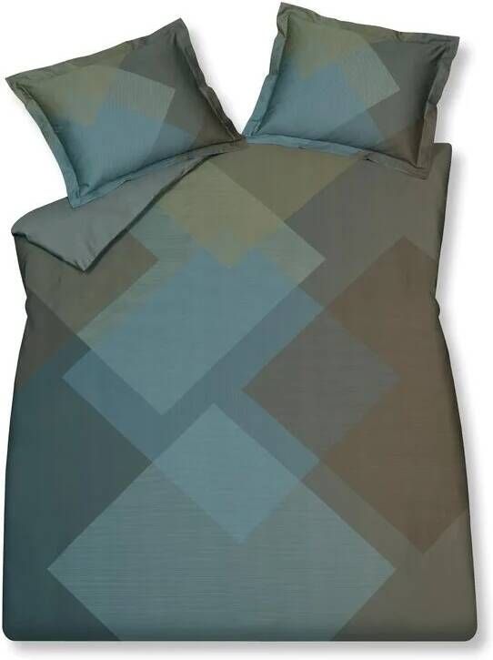 Vandyck Dekbedovertrek Snooze Multi | Groen | Blauw | Satijnkatoen