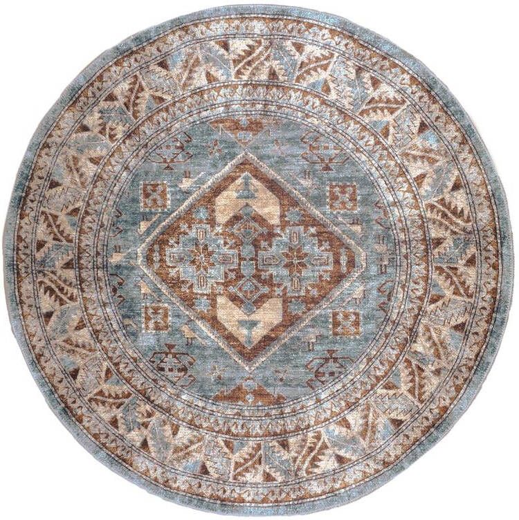 Veer Carpets Vloerkleed Laria Blue 3 Rond ø160 cm