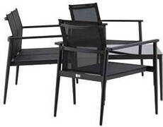 Hioshop Break loungeset 4 delen zwart
