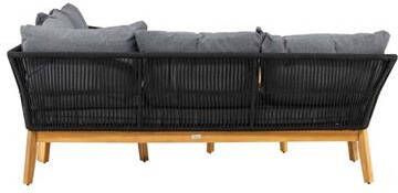 Hioshop Chania loungeset 2 delen grijs naturel