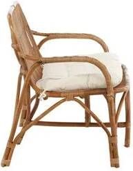 Hioshop Nella tuinbank met tuinkussen 2 pers. naturel