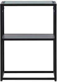Nohr Bijzettafel Ebonie Glas 40 x 40cm Zwart Vierkant