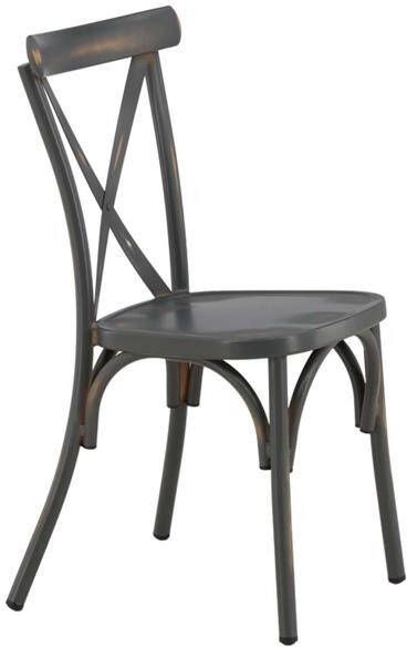 Venture Home Tablas Eetkamerstoel 48 x 88 x 48 Donkergrijs 2-pack
