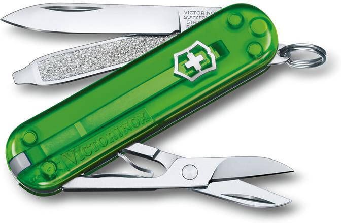 Victorinox Classic SD Transparent zakmes Green Tea 7 functies