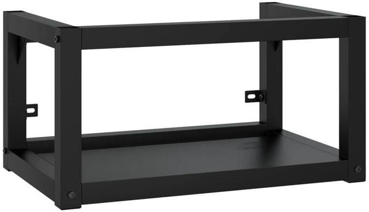 VidaXL Wastafelframe wandgemonteerd 59x38x31 cm ijzer zwart