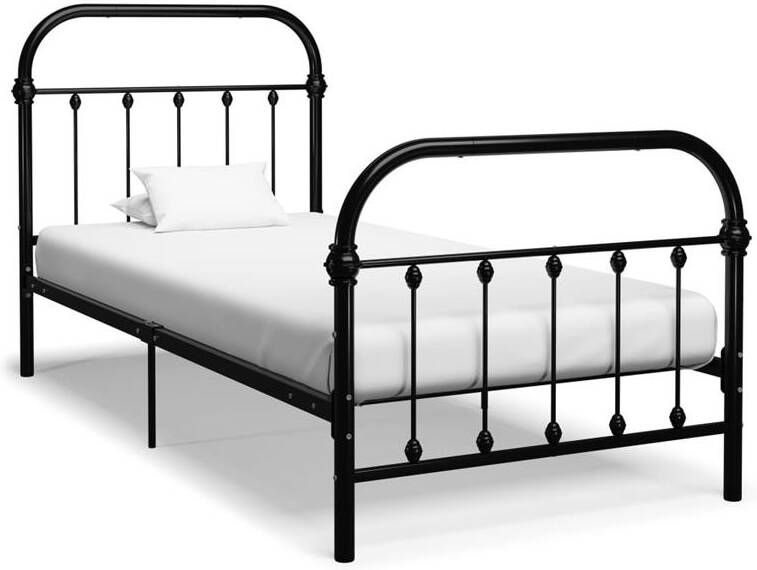 vidaXL Bedframe Zwart 90 x 200 cm