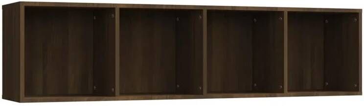 vidaXL Boekenkast|tv-meubel 143x30x36 cm bewerkt hout bruineikenkleur