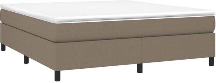 vidaXL Boxspringframe stof taupe 160x200 cm