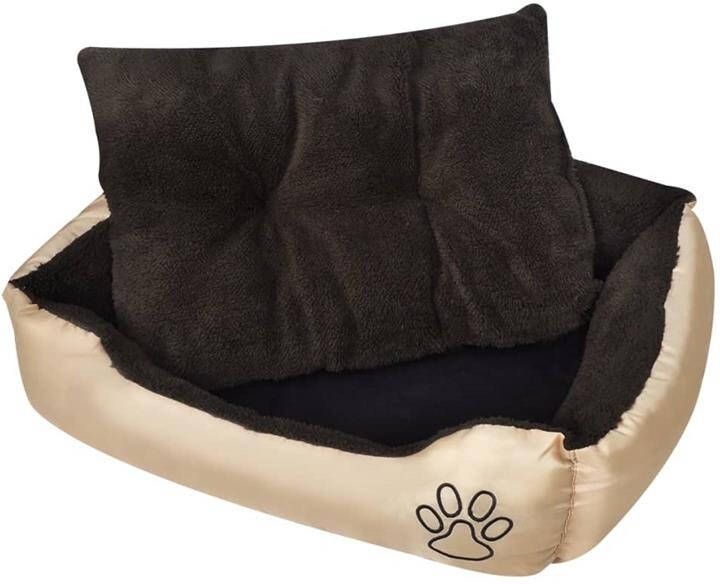 VIDAXL hondenmand bruin en Beige XXL 110x80x21cm