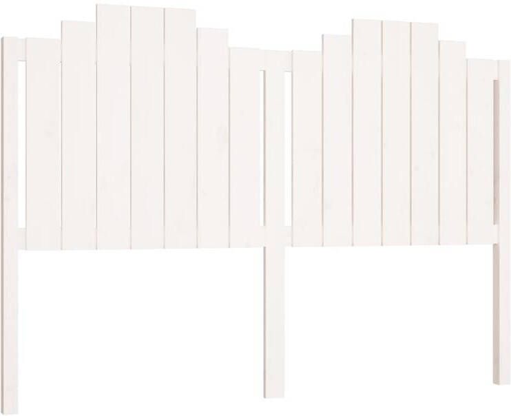 VidaXL Hoofdbord 156x4x110 cm massief grenenhout wit