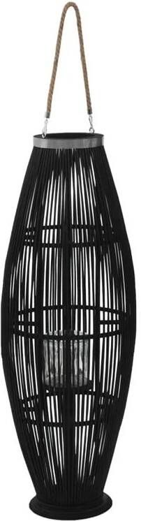 VidaXL -Lantaarnhouder-hangend-95-cm-bamboe-zwart