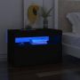 VidaXL -Nachtkastje-met-LED-verlichting-60x35x40-cm-bewerkt-hout-zwart - Thumbnail 2