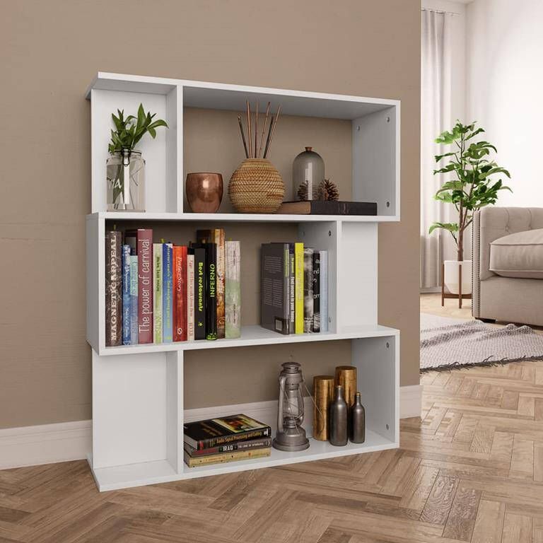 vidaXL Prolenta Premium Boekenkast|kamerscherm 80x24x96 cm bewerkt hout wit