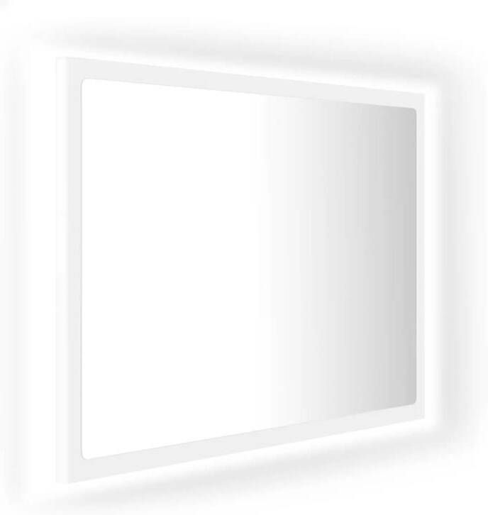 VidaXL Badkamerspiegel LED 60x8 5x37 cm acryl wit