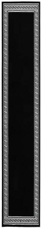 VidaXL Tapijtloper 60x500 cm BCF zwart met motief