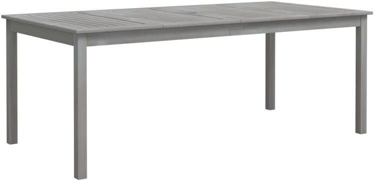 VidaXL Tuintafel 200x100x75 cm massief acaciahout grijs