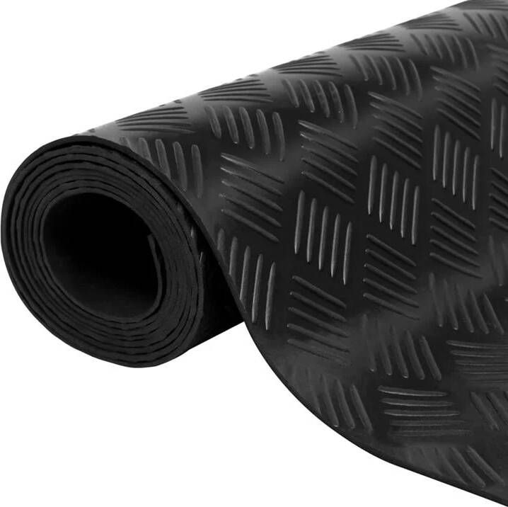 VidaXL Vloermat anti-slip 3 mm 1 5x2 m rubber ruit