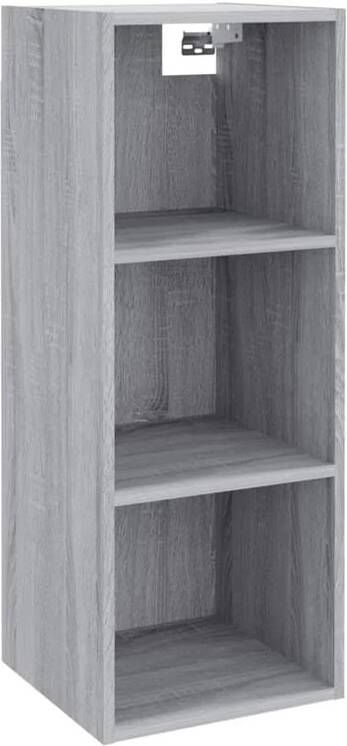 vidaXL Wandkast 34 5x32 5x90 cm bewerkt hout grijs sonoma eikenkleurig