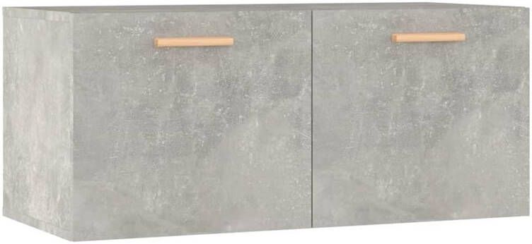 vidaXL Wandkast 80x35x36 5 cm bewerkt hout betongrijs