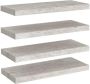 VidaXL -Wandschappen-zwevend-4-st-60x23 5x3 8-cm-MDF-betongrijs - Thumbnail 2