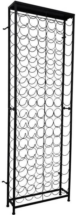 vidaXL Wijnrek voor 108 flessen metaal