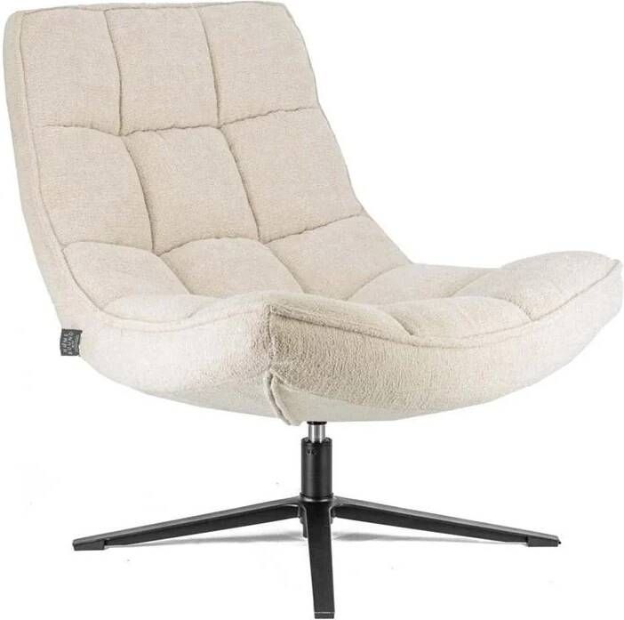 Vtw Living Draaifauteuil Beige Fauteuil Fauteuils Off-white Bouclé Stof