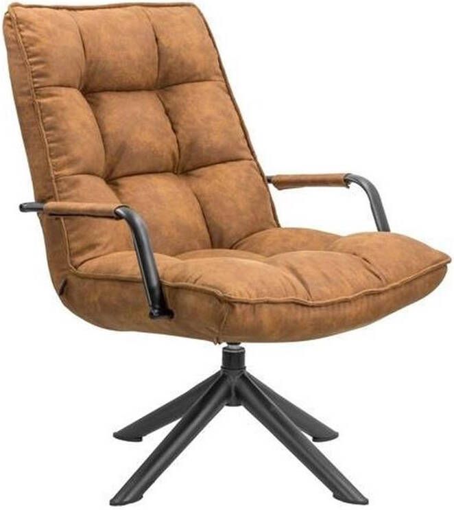 Vtw Living Draaifauteuil Fauteuil Draaistoel Bruin 72 x 80 x 88 cm