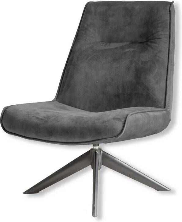 Vtw Living Fauteuil Draaifauteuil Velvet | Fluweel Antraciet