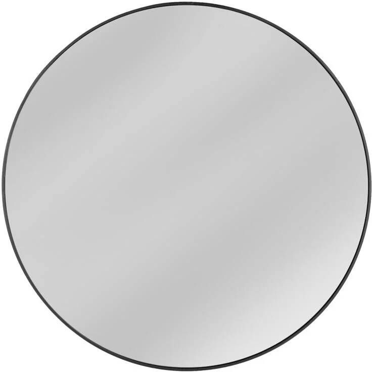 Vtw Living Spiegel Rond 70 cm Wandspiegel Zwart Zwarte Rand