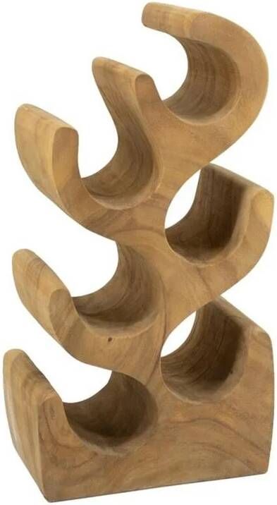 Vtw Living Wijnrek van Teakhout 6 flessen Bruin 20 x 15 x 50 cm