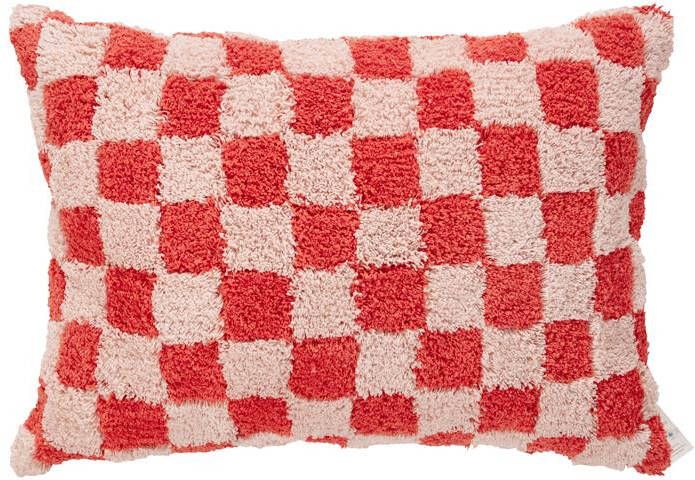 Vtwonen Check Sierkussen 50 x 70 cm Coral Pink