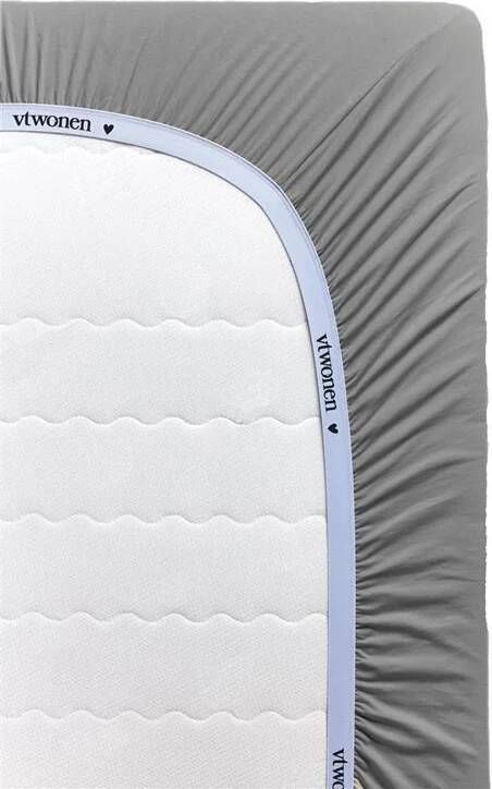 Vtwonen Cover Hoeslaken 180 200 x 200 210 220 cm Grijs