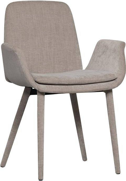 WOOOD Eetkamerstoel Curve met gevoerde poten hoogte 83 cm (set 2 stuks)