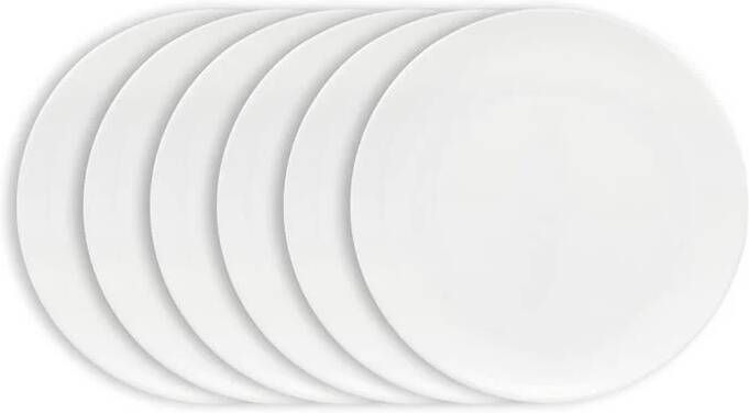 Vtwonen Dinerborden Serviesset Wit Bordenset van 6 25.5cm