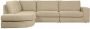 Vtwonen Family Hoekbank Ronding Links Polyester Zand 85x301x189 - Thumbnail 1