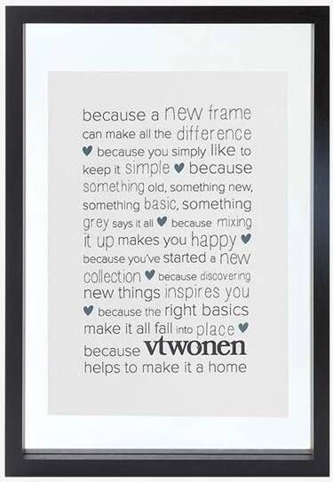 Vtwonen vt wonen houten A4-formaat fotolijst (Kleur lijst: zwart)