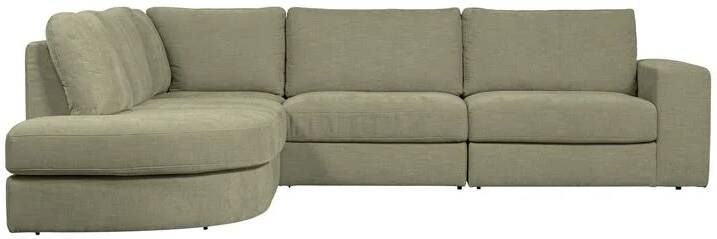 Vtwonen Hoekbank Links Family Polyester Groen 85x301x189